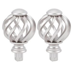 GORGECRAFT 2PCS Round Curtain Rod Finials Drapery Pole Ball End 3/4 Inch